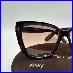 TOM FORD Scarlet-02 FT0920 52G Shiny Havana Grad Brown 57 mm Women's Sunglasses