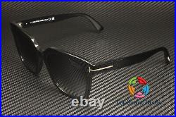 TOM FORD Selby FT0952 01D Shiny Black Polarized Grad Smoke 55 Women's Sunglasses