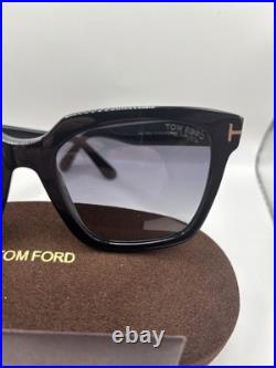 TOM FORD Selby FT0952 01D Shiny Black Polarized Grad Smoke 55 Women's Sunglasses