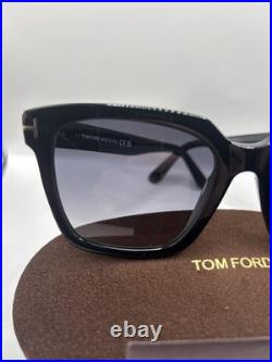 TOM FORD Selby FT0952 01D Shiny Black Polarized Grad Smoke 55 Women's Sunglasses