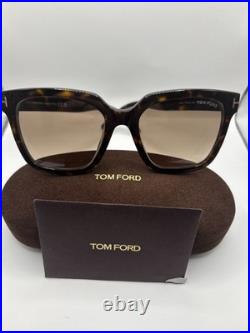 TOM FORD Selby FT0952 52F Shiny Dark Havana Grad Brown 55 mm Women's Sunglasses