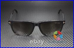 TOM FORD Stephenson FT0775 01H Blk Brown Polarized Plastic 56 Men's Sunglasses