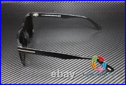 TOM FORD Stephenson FT0775 01H Blk Brown Polarized Plastic 56 Men's Sunglasses