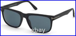 TOM FORD Stephenson FT0775 02N Matte Black Green Plastic 56 mm Men's Sunglasses
