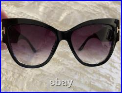 TOM FORD Sunglasses ANOUSHKA TF 0371 Black Frames with Grey Gradient. Replica