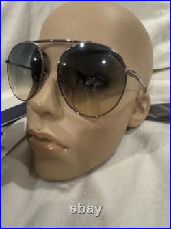 TOM FORD Sunglasses AUTHENTIC Simone Ft0571/s TF571 Silver Blue Brown Aviator TOM FORD Sunglasses AUTHENTIC Simone Ft0571/s TF571 Silver Blue Brown Aviator
