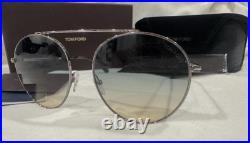 TOM FORD Sunglasses AUTHENTIC Simone Ft0571/s TF571 Silver Blue Brown Aviator TOM FORD Sunglasses AUTHENTIC Simone Ft0571/s TF571 Silver Blue Brown Aviator