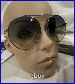 TOM FORD Sunglasses AUTHENTIC Simone Ft0571/s TF571 Silver Blue Brown Aviator TOM FORD Sunglasses AUTHENTIC Simone Ft0571/s TF571 Silver Blue Brown Aviator
