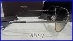 TOM FORD Sunglasses AUTHENTIC Simone Ft0571/s TF571 Silver Blue Brown Aviator TOM FORD Sunglasses AUTHENTIC Simone Ft0571/s TF571 Silver Blue Brown Aviator