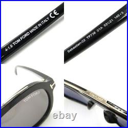 TOM FORD Sunglasses SEBASTIAN-02 TF736 Us Fit Made In Italy 01A Black 65006204