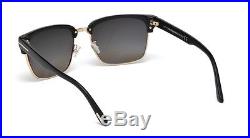 TOM FORD Sunglasses TF367 RIVER 01D Black/Gold POLARIZED RRP-£290