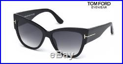 TOM FORD Sunglasses TF371 ANOUSHKA 01B Black / Gradient Smoke RRP-£243