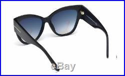 TOM FORD Sunglasses TF371 ANOUSHKA 01B Black / Gradient Smoke RRP-£243