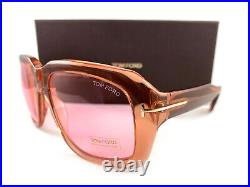 TOM FORD Sunglasses TF885 Bailey-02 Brown 45Y Pink FT0885/S Authentic New