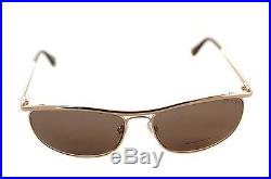 TOM FORD TATE TF287 28J Mens LARGE 59mm Square Aviator Sunglasses GOLD BROWN New