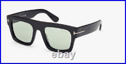 TOM FORD TF 0711 Fausto Sunglasses 01N Black / Green photochromic lenses 53 new