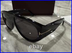 TOM FORD TF 1044 Bronson Sunglasses 01A Black Gray lenses 60 New
