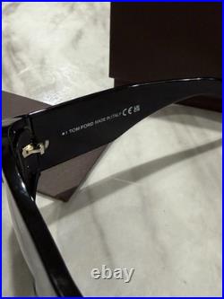 TOM FORD TF 1044 Bronson Sunglasses 01A Black Gray lenses 60 New