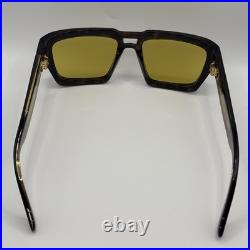 TOM FORD TF 1202 ICON collection Sunglasses 52E Havana / Amber lenses 56 New