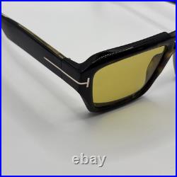 TOM FORD TF 1202 ICON collection Sunglasses 52E Havana / Amber lenses 56 New