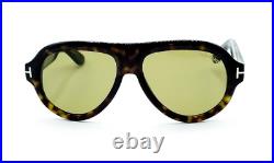 TOM FORD TF 1225 ICON collection Sunglasses 52N Tortoise/Green 59 New ONE LEFT
