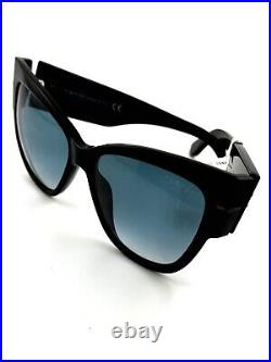 TOM FORD TF 371 01B ANOUSHKA black blue gradient sunglasses