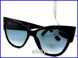 TOM FORD TF 371 01B ANOUSHKA black blue gradient sunglasses