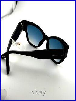 TOM FORD TF 371 01B ANOUSHKA black blue gradient sunglasses