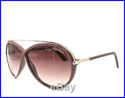 TOM FORD TF 454 59K Tamara Butterfly Sunglasses Dark Taupe New