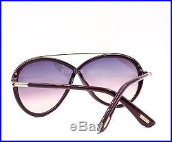 TOM FORD TF 454 81Z Tamara Butterfly Sunglasses Dark Violet Purple New