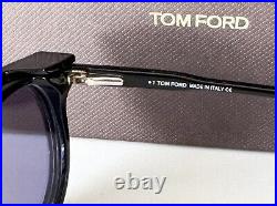 TOM FORD TF 5823-H-B ECO 001 BLACK ROUND CLIP ON EYEGLASSES SUNGLASSES NEW 50mm