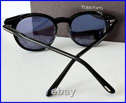 TOM FORD TF 5823-H-B ECO 001 BLACK ROUND CLIP ON EYEGLASSES SUNGLASSES NEW 50mm