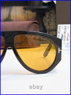 TOM FORD TF1044 Black Frame Thick-Temple Sunglasses 60 12-140