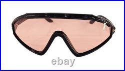 TOM FORD TF1121 Lorna Sunglasses 01E Black /Rose Brown lenses new