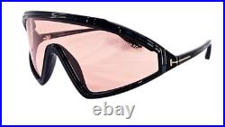 TOM FORD TF1121 Lorna Sunglasses 01E Black /Rose Brown lenses new