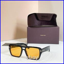 TOM FORD TF1153 Black Frame Yellow Lens Sunglasses 56 19-145