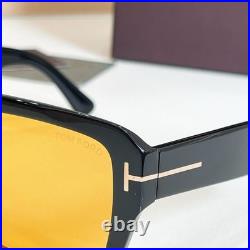 TOM FORD TF1153 Black Frame Yellow Lens Sunglasses 56 19-145