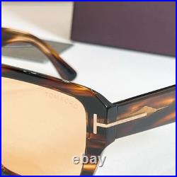 TOM FORD TF1153 Tortoiseshell Frame Clear Brown Lens Sunglasses 56 19-145