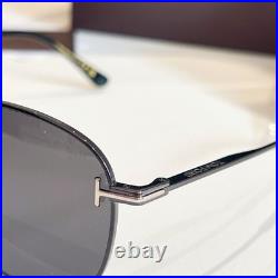 TOM FORD TF1167-K Silver-Black Frame Gray Lenses Sunglasses 56 20-140