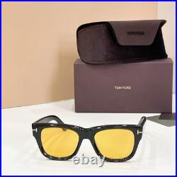 TOM FORD TF1304 Black-Frame Sunglasses with Yellow Lenses 53 20-145