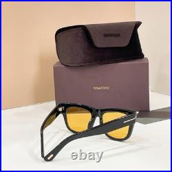 TOM FORD TF1304 Black-Frame Sunglasses with Yellow Lenses 53 20-145