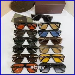 TOM FORD TF1335 Oversized Shield Sunglasses Shiny Black Grey Lens 63-11-140