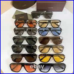 TOM FORD TF1335 Oversized Shield Sunglasses Shiny Black Grey Lens 63-11-140