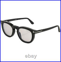 TOM FORD TF5993B 005 Black Photochromic Clip On Blue Block Optical Sunglass 5993