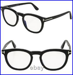 TOM FORD TF5993B 005 Black Photochromic Clip On Blue Block Optical Sunglass 5993
