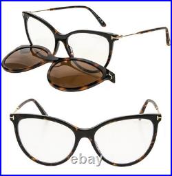 TOM FORD TF5994B 052 Brown Magnetic Clip On Blue Block Optical Sunglasses 5994