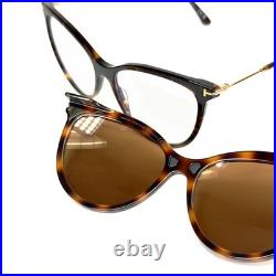 TOM FORD TF5994B 052 Brown Magnetic Clip On Blue Block Optical Sunglasses 5994