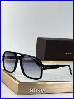 TOM FORD TF884 Black-Frame Aviator Sunglasses 60-18-140