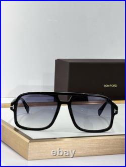 TOM FORD TF884 Black-Frame Aviator Sunglasses 60-18-140