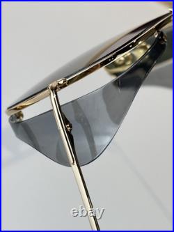 TOM FORD TF900 Transparent Gray Lenses, Gold Temple Sunglasses 62-11-140